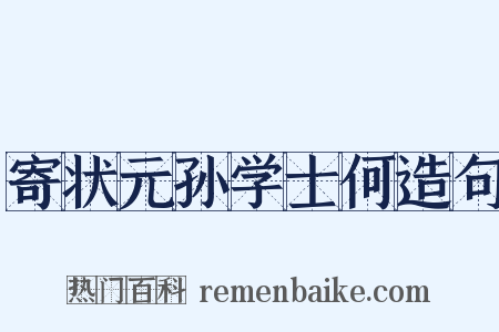 寄状元孙学士何造句是什么意思的图片